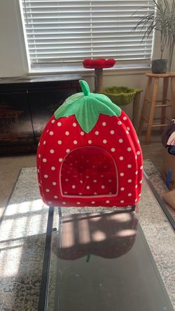 Strawberry cat bed