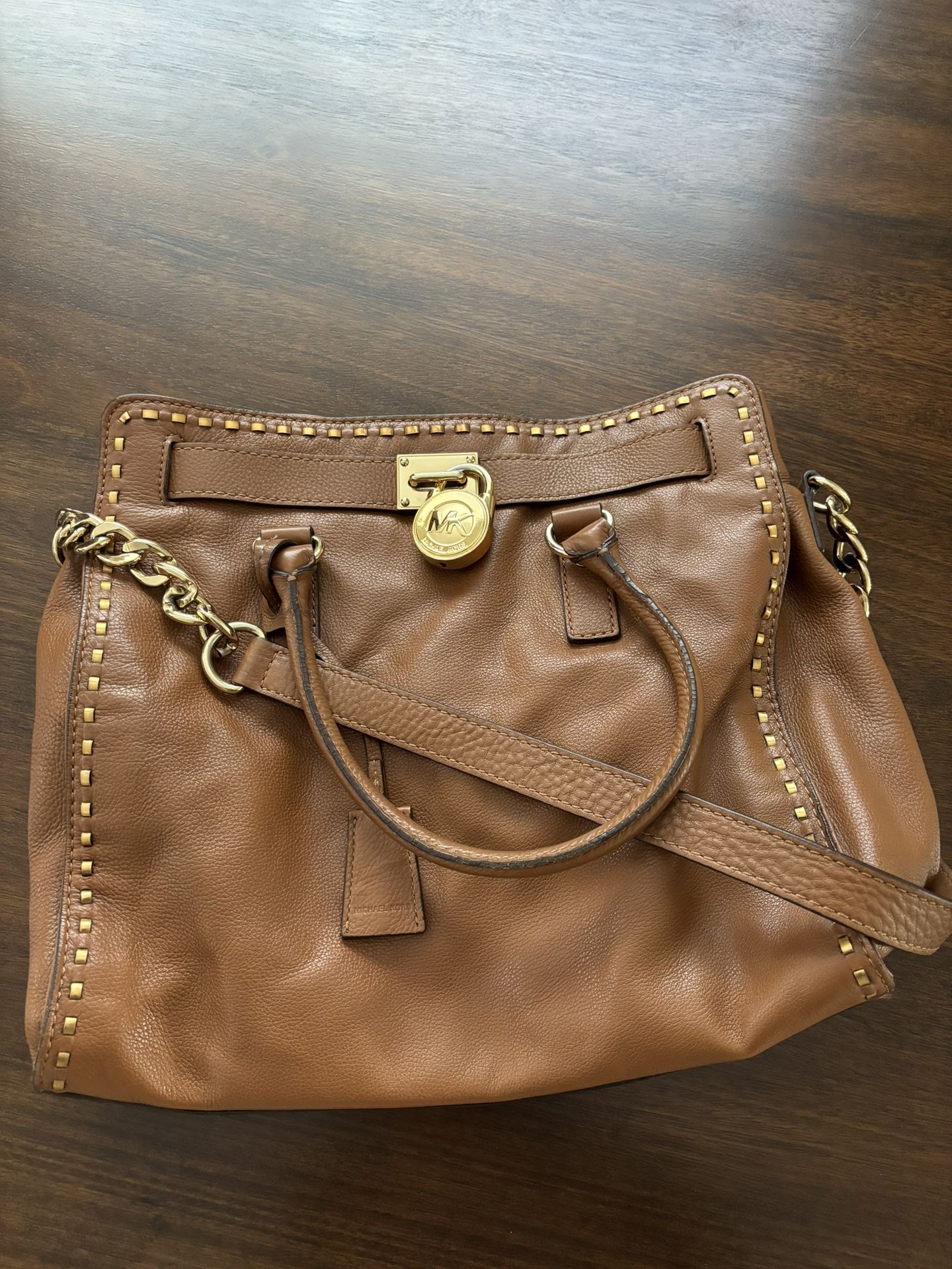 Michael Michael Kors Leather - Classic Cognac Saffiano Structured Satchel