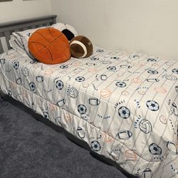 Kid Toddler Bed with Trundle