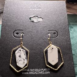 New Earrings Brass 14k gold plated