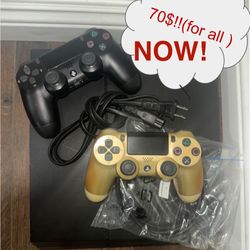 PS4 And 2 Controllers For Only 70$ 
