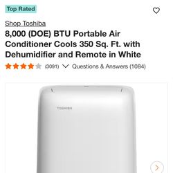 Toshiba Portable AC RAC-PD0812CRRU