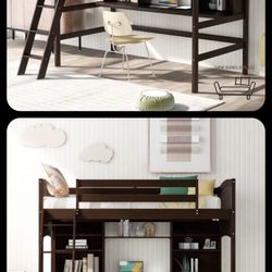 Kids Bunk Bed With Desk 