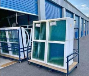 White Vinyl Double-Hung Windows
