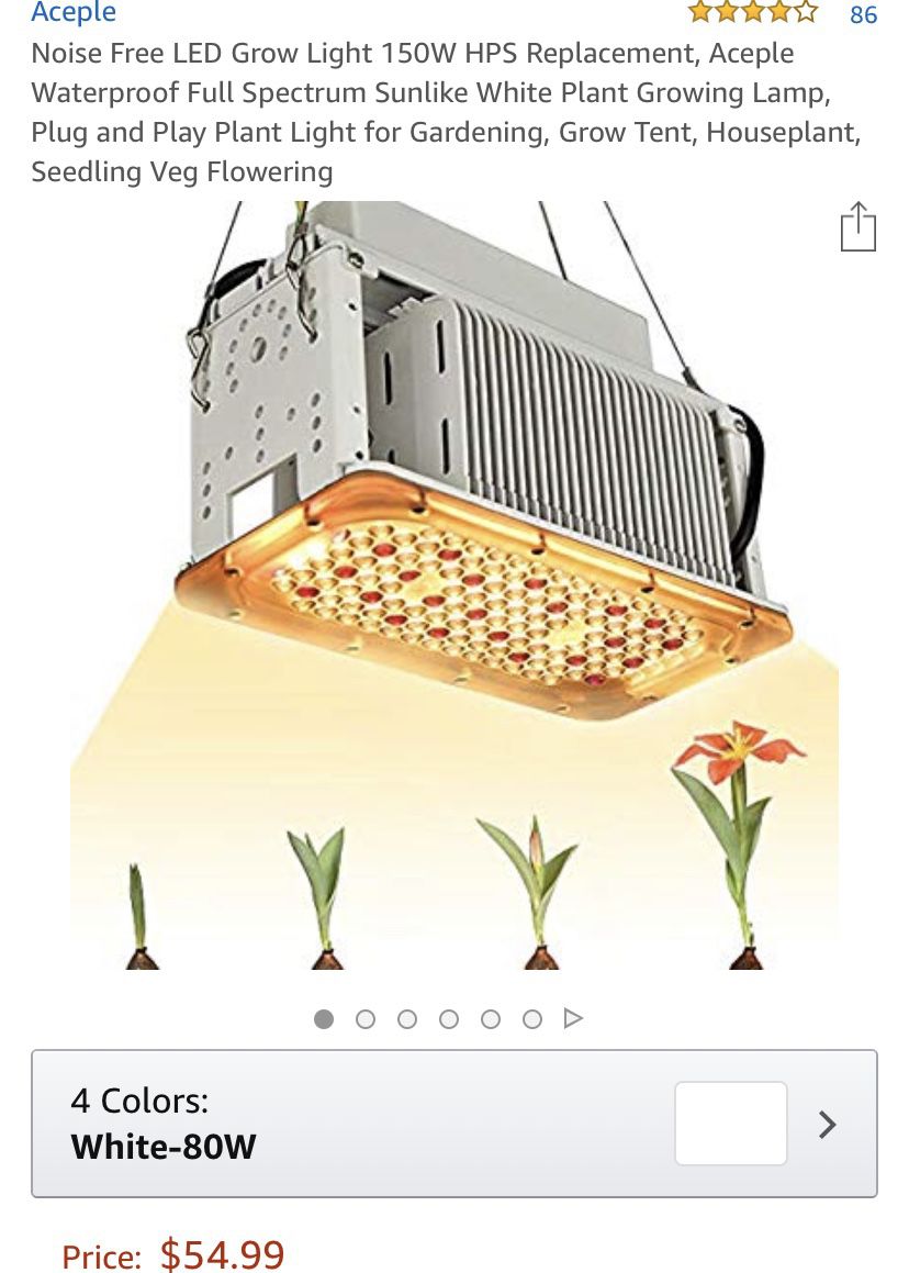 ACEPLE NOISE FREE LED GROW LIGHT 150W HPS REPLACEMENT