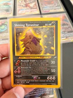 Shining Tyranitar Holo #113/105 Neo Destiny – Secret Rare Pokémon Card