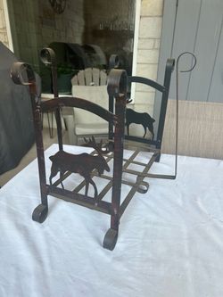 Firewood rack indoor/outdoor metal