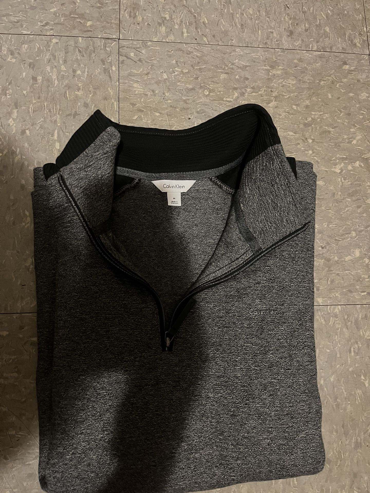 Calvin Klein Grey Quarter Zip Size M