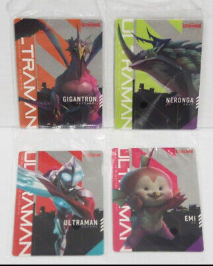 Ultraman Rising 4 x Promo Card Set - Emi Gigantron Neronga Bandai Netflix Sealed