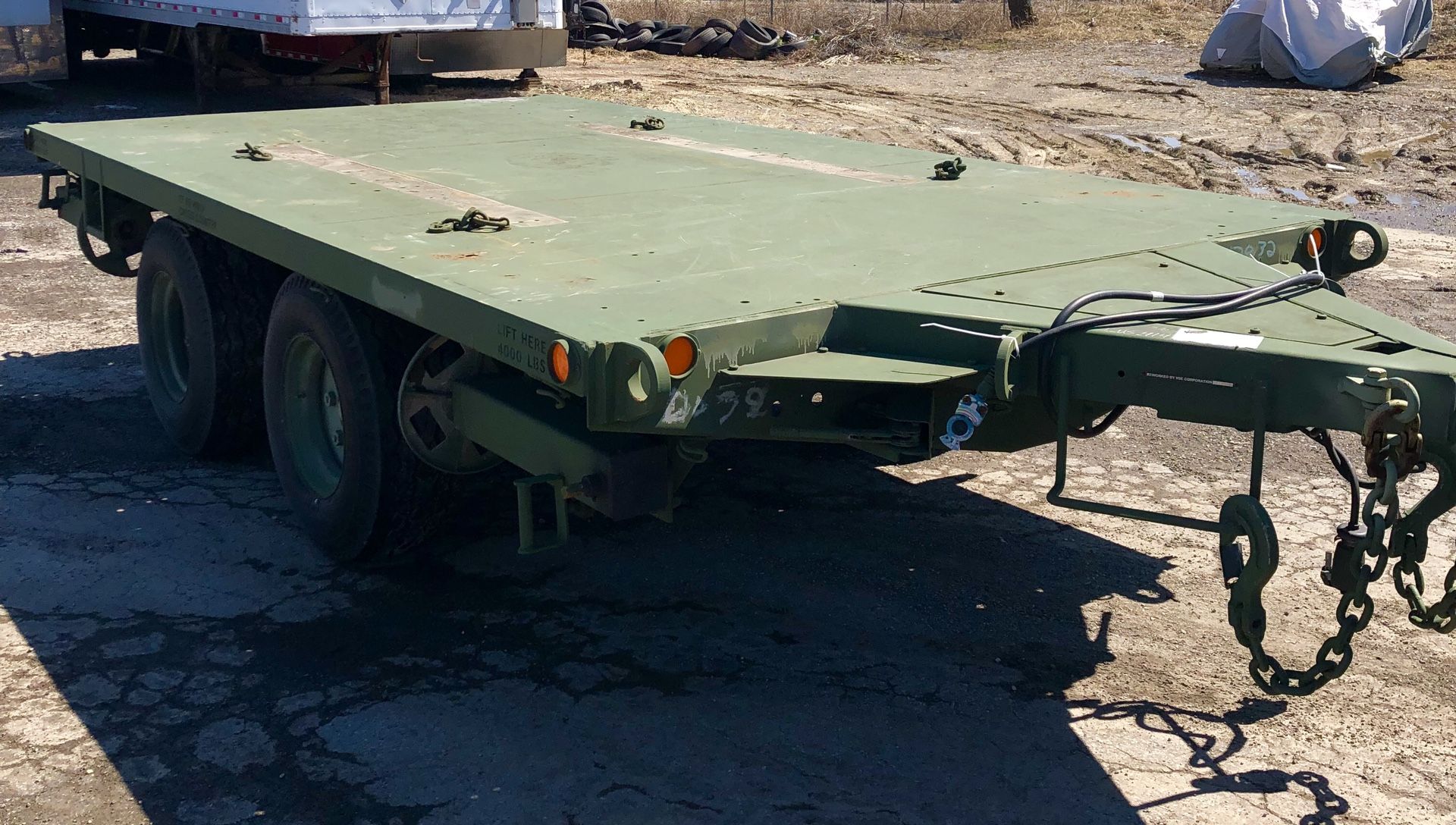 Heavy Duty 5 Ton Capacity Military Flatbed Trailer M1061A1