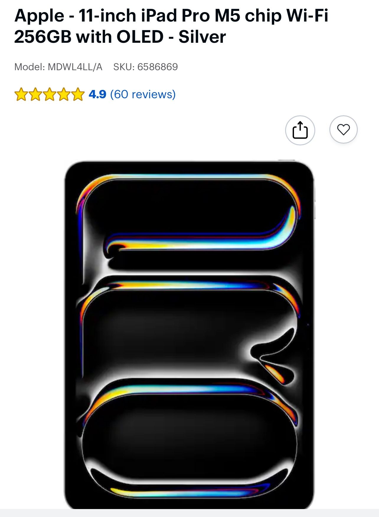 Ipad Pro 11 Inch (m5) Wi-fi 256gb New In Unopened Box