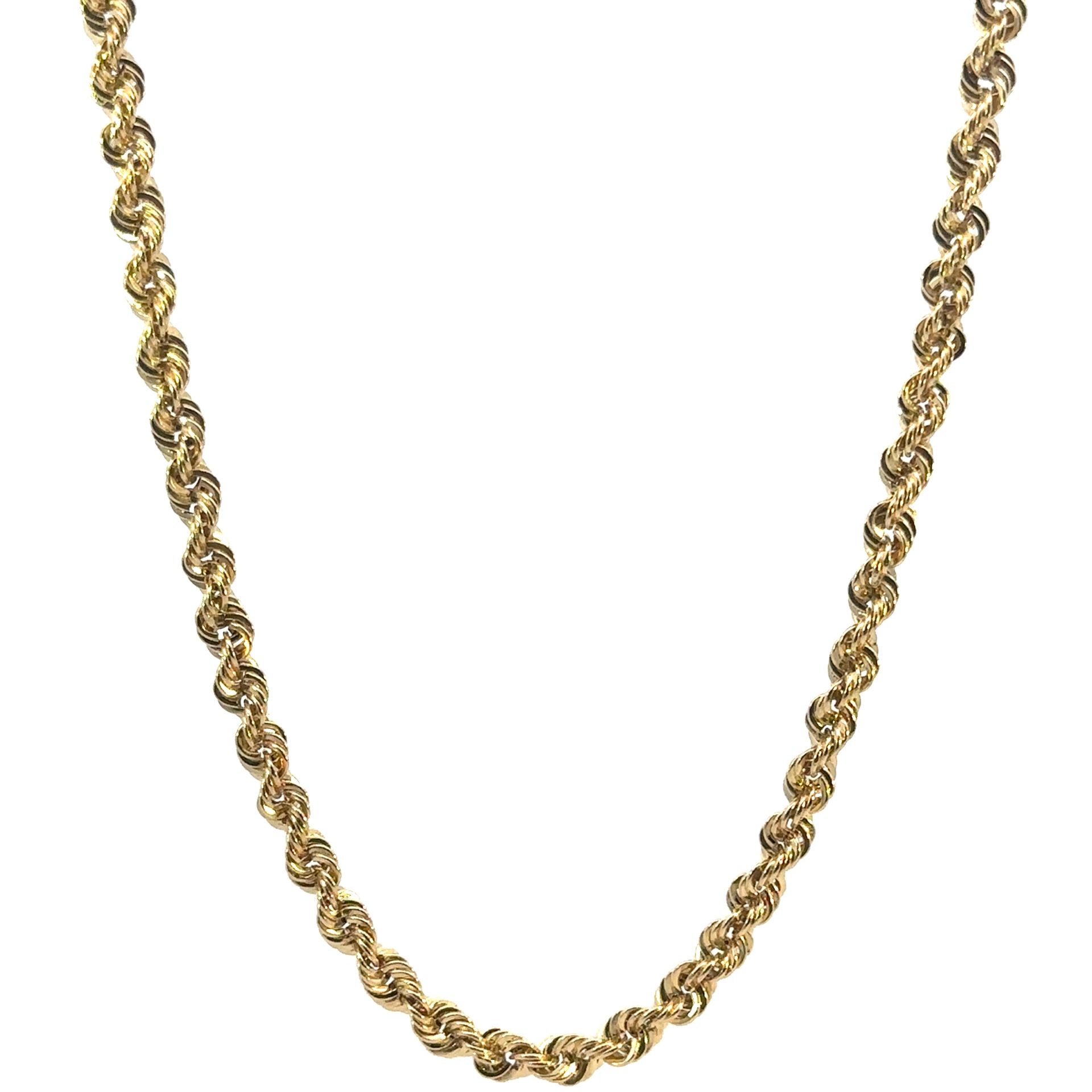 Men’s Woman’s 14k Yellow Gold 32” Inch 3.3mm Rope Chain Necklace GP3119111