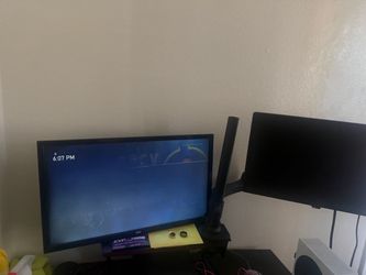 TVs and computer table