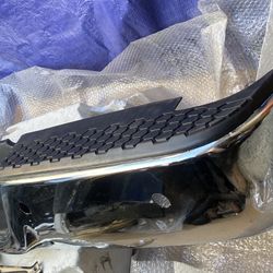 Dodge Ram Rear Bumper Single Exaust Bumoer Ends W/Sensors 09to 18 Chrome aftermarket 