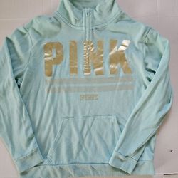 Pink Quarter-Zip Pullover Size M