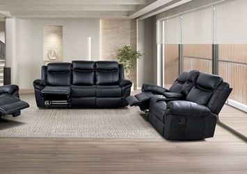 Black Recliner Sofa & Recliner Loveseat