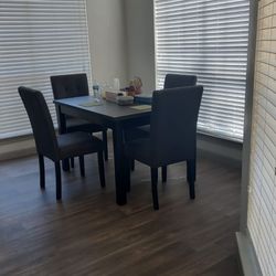 4 Chairs + Table Dining Set