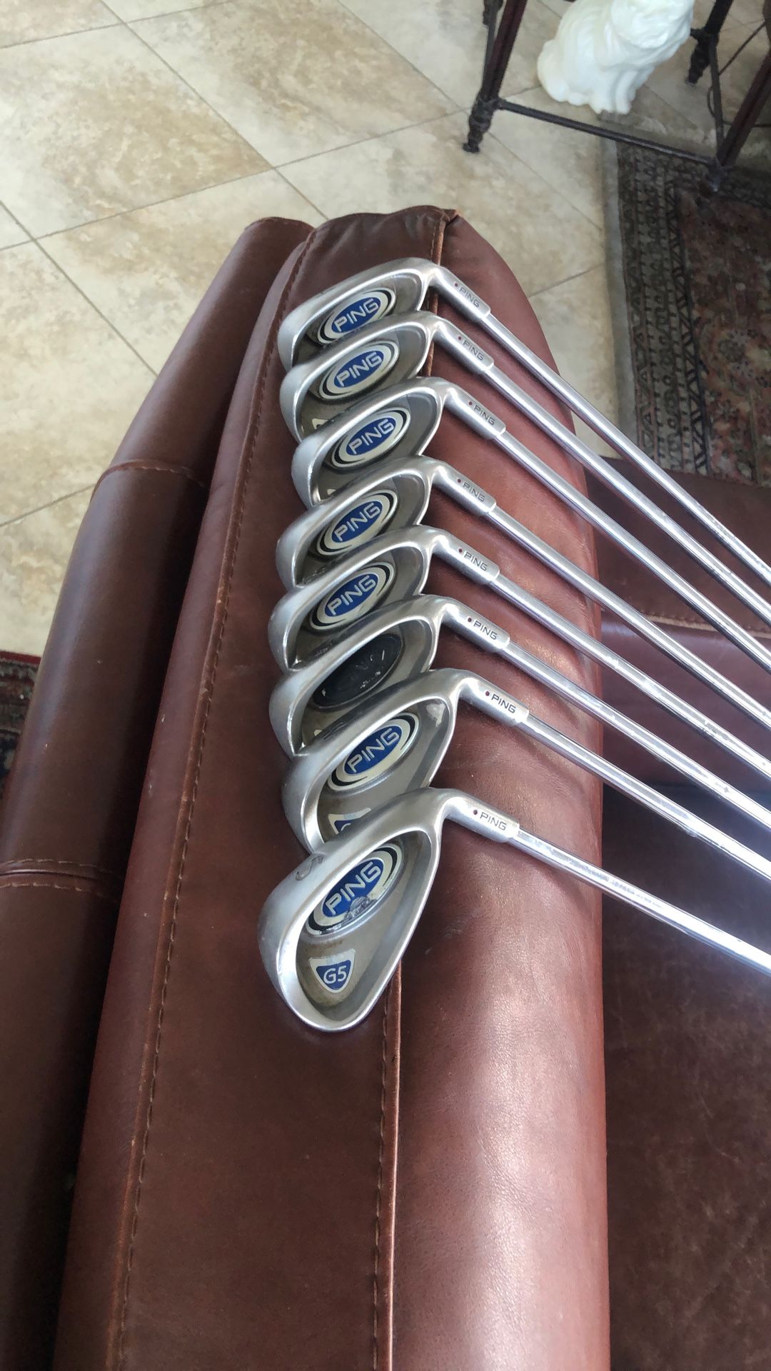 Ping G5 RH Iron Set 4-SW True Temper Stiff Shafts Red Dot