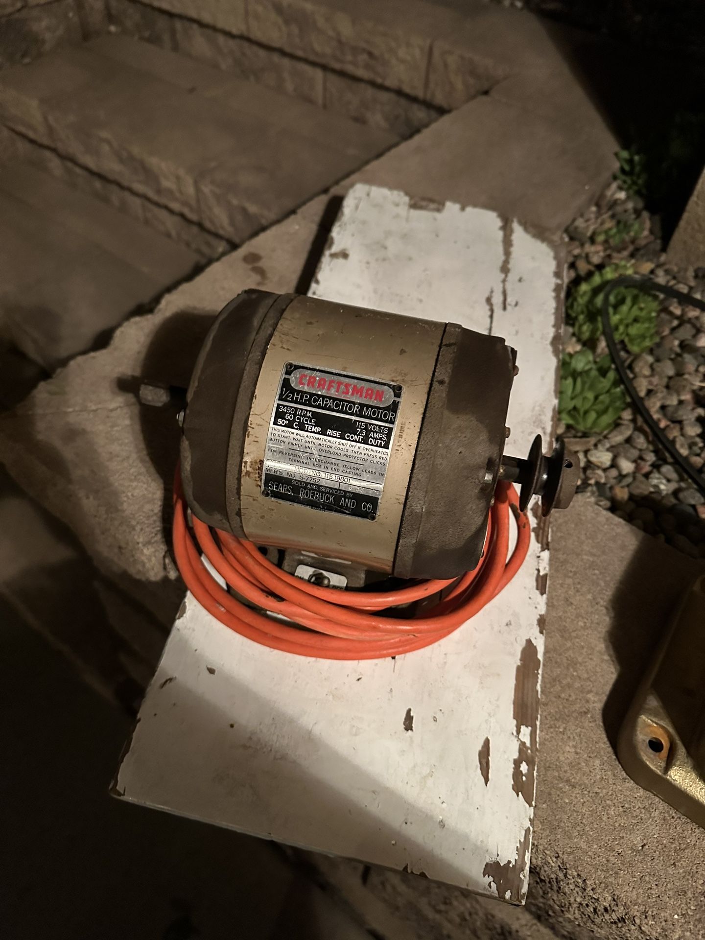 Craftsman 1/2 HP capacitor motor