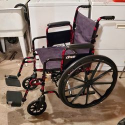 Drive Medical Wheelchair Red and Black