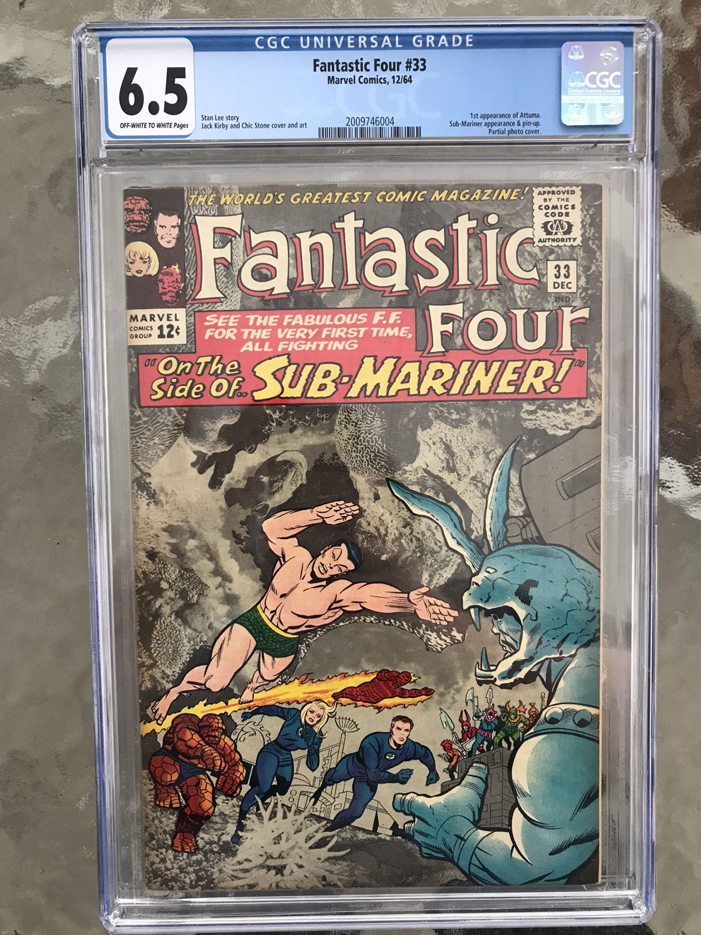 Fantastic Four #33 (1964) CGC 6.5 — O/w to White Pages; 1st app Of Attica