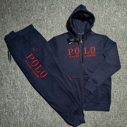 Small, Medium Polo Zip Up Sweatsuits 
