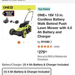 Ryobi 18v 13” Lawnmower 
