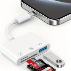 Type C to SD Card Reader OTG USB Cable Micro SD/TF Card Reader Adapter Camera Adapter Memory Card Data Transfer for IOS Android Windows Macbook Cell P