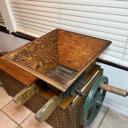 Antique fruit crusher, wine press, heavy duty