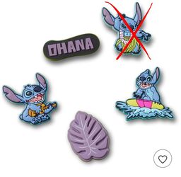 Stitch croc charms