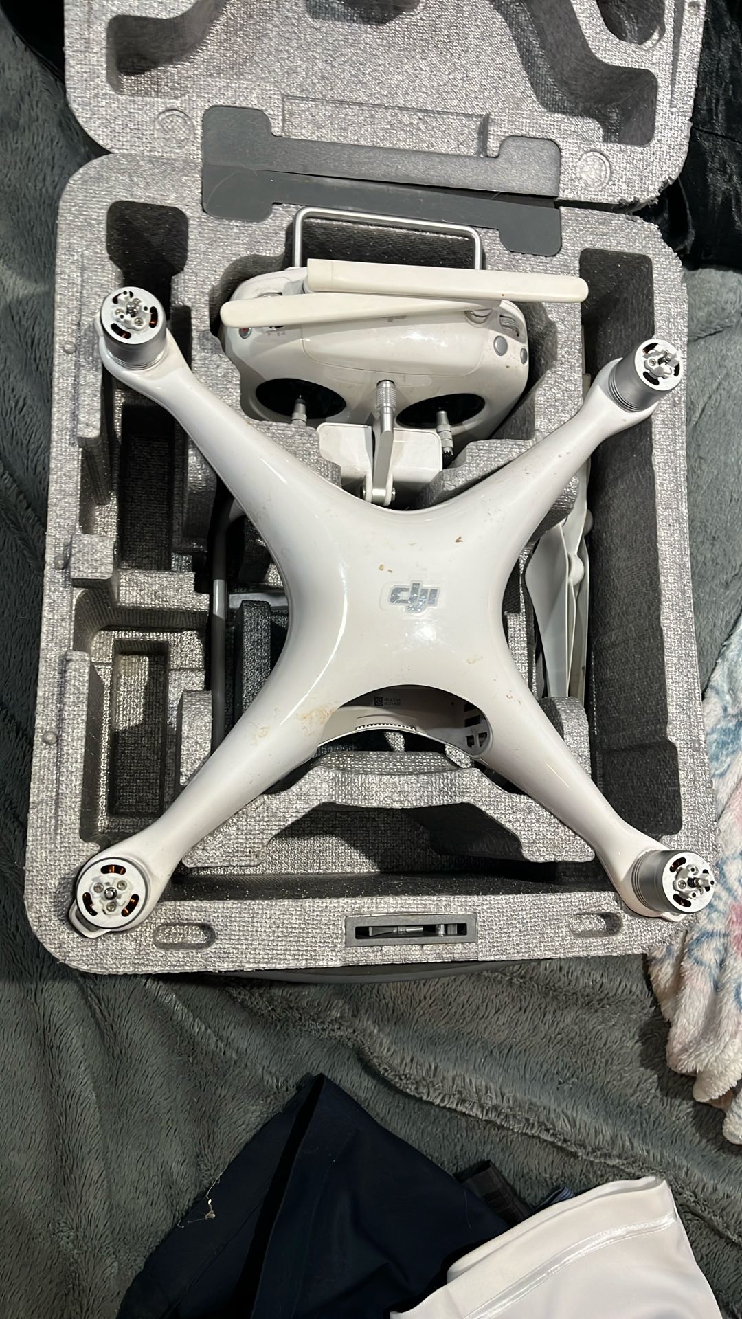 white DJI Phantom drone
