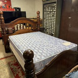 Full Size Bed With Mattress Set
