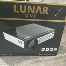 Lunar One Projector #L-40 & LUNAR ONE 72" 3D HD PROJECTOR SCREEN