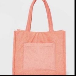 Shade And Shore Large Tote Handbag Purse, Coral Pink - New
