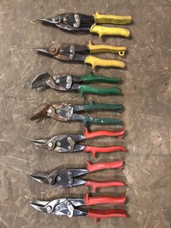 Tin snips (7) used.