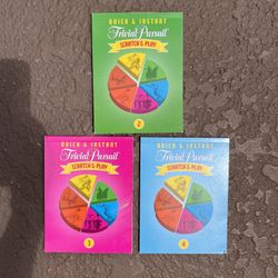 3 Brand new Trivial Pursuit Scratch & Play Books, #2, 3, 4