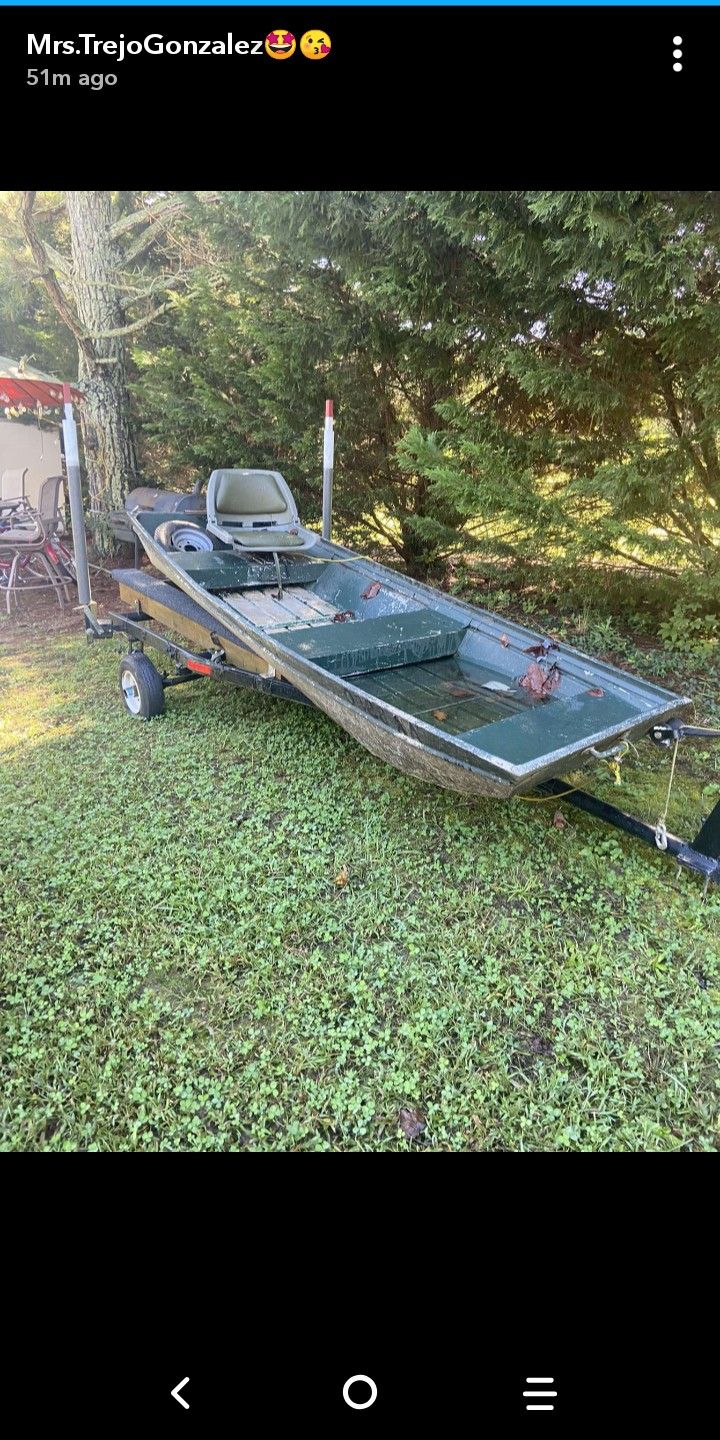 Aluminum Jon boat with trailer