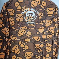 Monkey Pattern Bape Baby Milo Backpack 