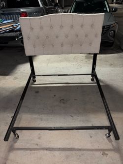 Beige Full Headboard with Frame