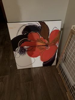 Red Flower Canvas Painting
