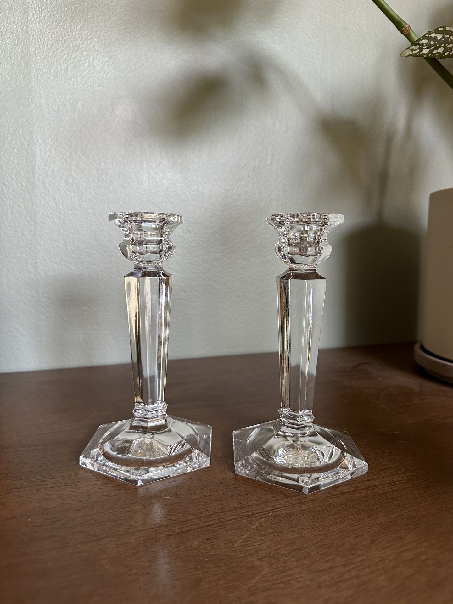Clear Glass Candleholders