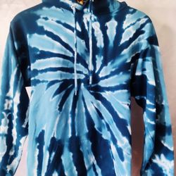 Port & Company Hoodie Men’s M Blue Spiral Tie Dye Shabbaton 5784-2024

