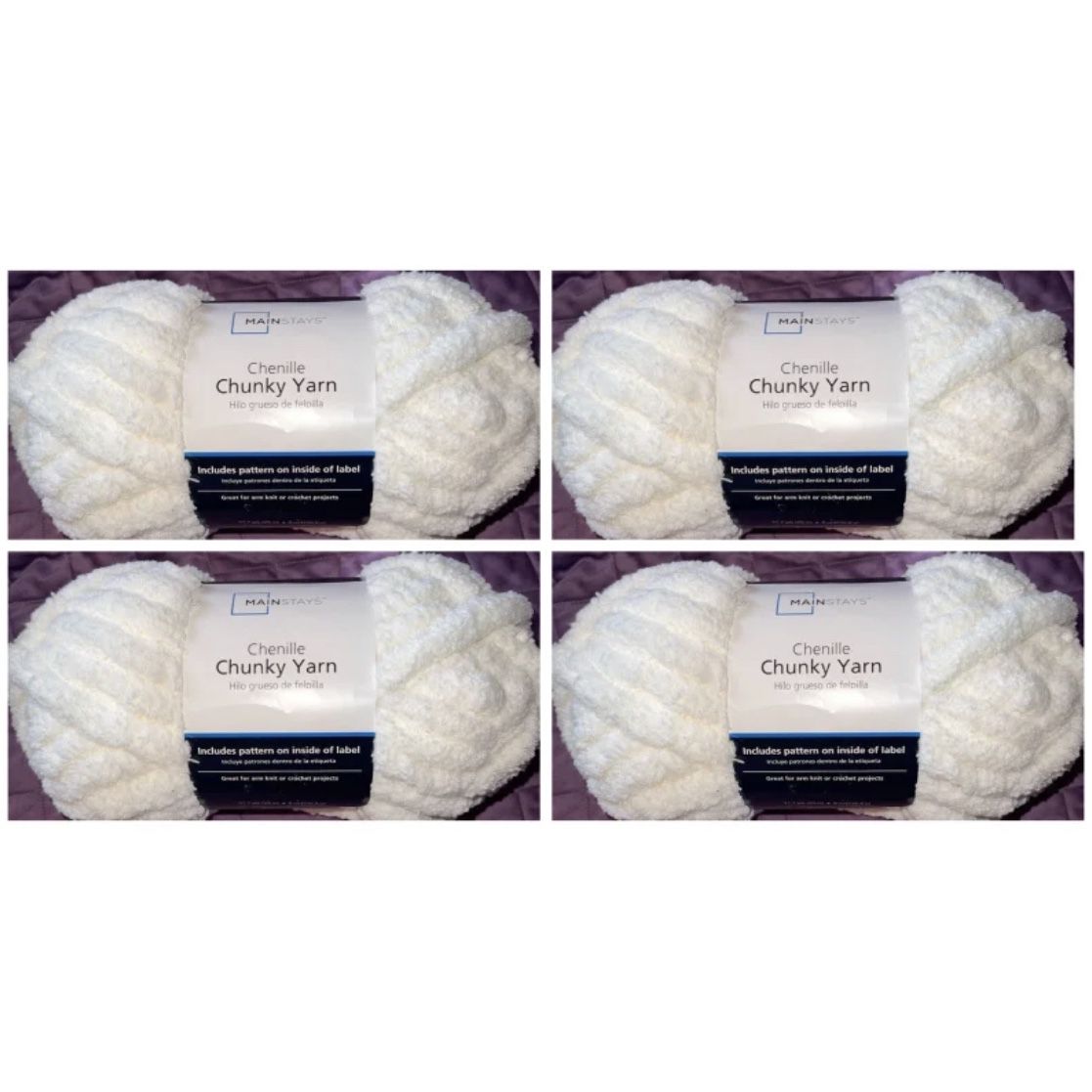 4 Skeins Mainstays Chenille Chunky Yarn for Sale in Sacramento, CA - OfferUp