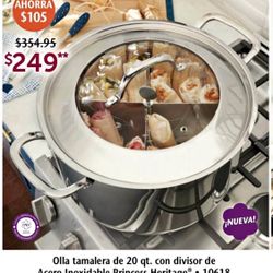 Olla Tamalera 20  Qts Princess House 