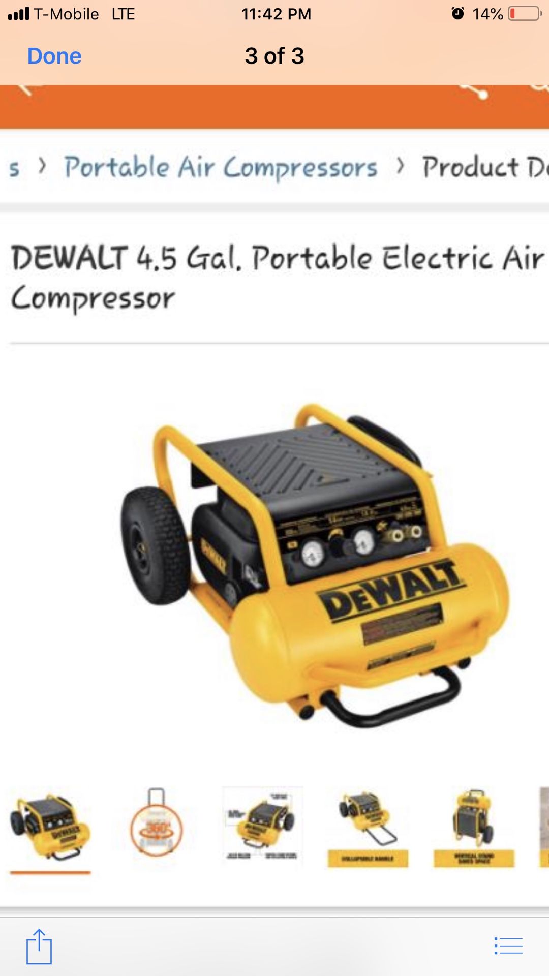 Compresor dewalt