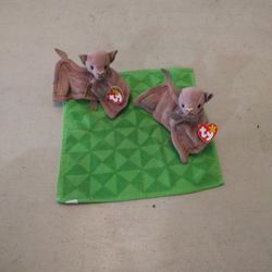 Two Ty Batty Beanie Babies