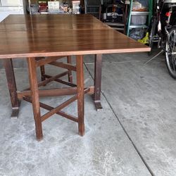 Table, Fold Up 1970’s Cherry Wood Great Shape Antique 