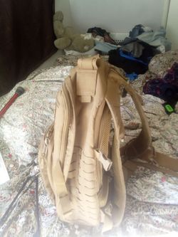 Tan Tactical Backpack with MOLLE Webbing