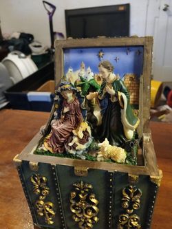 Nativity Scene Music Box