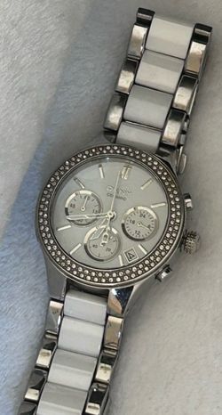 DKNY ladies two tone chronograph watch